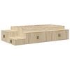 vidaXL Cadre de lit avec rangement avec &eacute;tag&egrave;re Ch&ecirc;ne Sonoma 75 cm