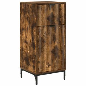 vidaXL Cabinet de salle de bain Ch&ecirc;ne fum&eacute; 39,5 x 36 x 88 cm