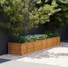 vidaXL Jardini&egrave;re sur&eacute;lev&eacute;e 291 x 50 x 36 cm Acier Corten