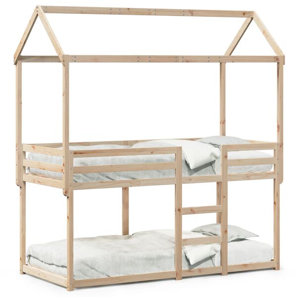 vidaXL Lit superposé sans matelas 75x190 cm bois de pin massif
