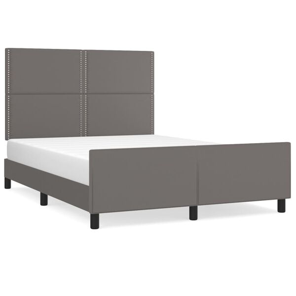 vidaXL Cadre de lit sans matelas gris 140x200 cm similicuir