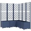 vidaXL Jardini&egrave;re avec treillis bleu gris 120x120x136 cm PP