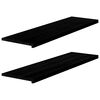 vidaXL Appuis de fen&ecirc;tre 2 pcs brun-noir bois de ch&ecirc;ne massif