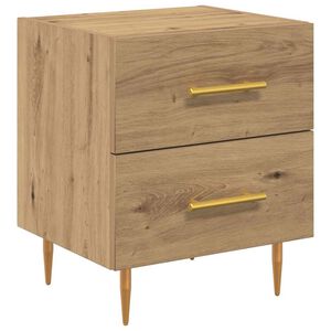 vidaXL Cabinet de chevet avec tiroir Ch&ecirc;ne artisanal 40 x 35 x 47,5 cm