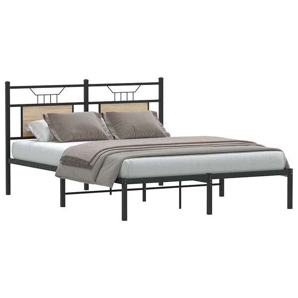 vidaXL Cadre de lit sans matelas ch&ecirc;ne sonoma 140x200 cm