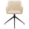 vidaXL Chaises pivotantes &agrave; manger lot de 4 Cr&egrave;me Tissu