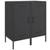 vidaXL Buffets 2 pcs noir 36x39x79 cm acier
