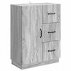 vidaXL Buffet Sonoma gris 66 x 34,5 x 87 cm Bois d'ing&eacute;nierie