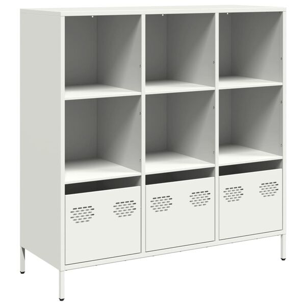 vidaXL Buffet haut blanc 101,5x39x103,5 cm acier