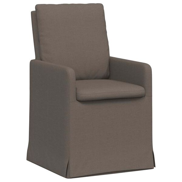 vidaXL Chaises de salle &agrave; manger 2 pcs Gris clair 57 x 67 x 98 cm Lin