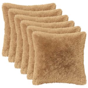 vidaXL Coussin avec oreiller HEERLEN 12 pi&egrave;ces Taupe Fleece PV