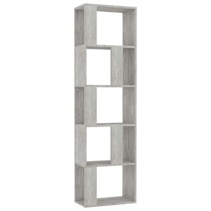 vidaXL Biblioth&egrave;que/S&eacute;parateur de pi&egrave;ce Gris b&eacute;ton Bois d&rsquo;ing&eacute;nierie