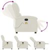 vidaXL Fauteuil de massage inclinable cr&egrave;me velours