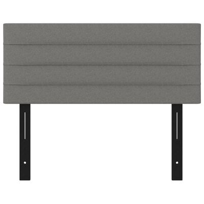 vidaXL Tête de lit gris foncé 100x5x78/88 cm tissu