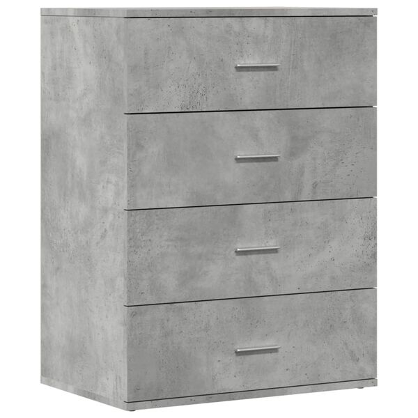 vidaXL Buffet gris béton 60x39x80 cm bois d'ingénierie