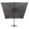 vidaXL Parasol de jardin en porte-à-faux avec double toit anthracite