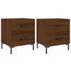 vidaXL Tables de chevet 2 pcs ch&ecirc;ne marron 40x35x47,5 cm