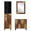 vidaXL Ensemble de Meubles de Salle de Bain 3 pcs Marron miel