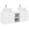 vidaXL Ensemble d'armoire de salle de bain 3 pc Blanc