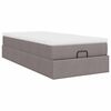 vidaXL Cadre de lit ottoman avec matelas taupe 100x200 cm tissu
