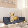 vidaXL Lit d'auto pour chien Gris 110x70 cm Aspect de lin
