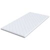 vidaXL Surmatelas en Coco Blanc 120 x 200 cm Tissu jacquard