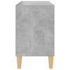 vidaXL Meuble TV avec pieds en bois massif Gris béton 69,5x30x50 cm