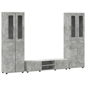 vidaXL Ensemble meuble TV FLORIN 3 pc 150 x 39 x 30 cm Gris b&eacute;ton