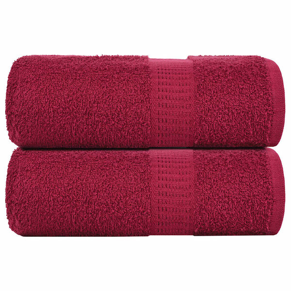vidaXL Serviettes de toilette 2 pièces FROGN Bordeaux 30x30 cm 100 % coton