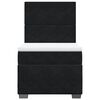 vidaXL Sommier &agrave; lattes de lit avec matelas Noir 90x190 cm Velours