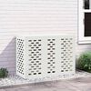 vidaXL Housse de climatiseur Blanc 110 x 50 x 80 cm Acier