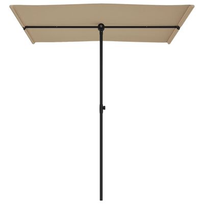 vidaXL Parasol de jardin avec mât en aluminium 180x110 cm taupe