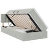vidaXL Lit de rangement LED avec matelas Gris clair 90 x 200 cm