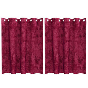 vidaXL Rideaux en velours 2 pc Bordeaux 140 x 140 cm Velours