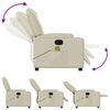 vidaXL Fauteuil de massage inclinable cr&egrave;me similicuir