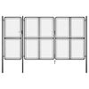 vidaXL Portail de jardin en acier 400 x 150 cm anthracite