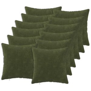 vidaXL Housse de coussin 12 pc HEERLEN Vert 40 x 40 cm
