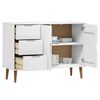 vidaXL Buffet MOLDE Blanc 113x40x80 cm Bois massif de pin