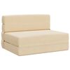vidaXL Canap&eacute;-lit pliable Cr&egrave;me 100 x 80 x 60 cm Tissu