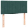 vidaXL Sommier &agrave; lattes de lit et matelas vert fonc&eacute; 80x210 cm velours