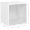 vidaXL Ensemble de meubles TV 4 pcs Blanc Bois d'ingénierie
