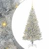 vidaXL Sapin de Noël avec 150 LED avec support Argent 150 cm PET