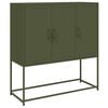 vidaXL Buffet haut vert olive 100,5x39x107 cm acier