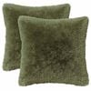 vidaXL Coussin avec oreiller HEERLEN 2 pi&egrave;ces Vert Fleece PV