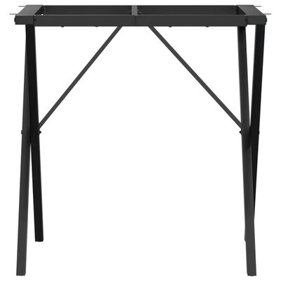 vidaXL Pieds de table à manger cadre en X 70x70x73 cm fonte