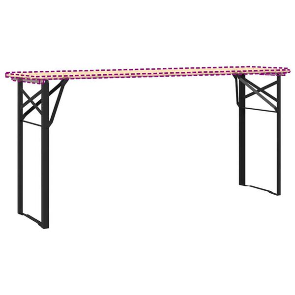 vidaXL Pied de Table à Bière 2 pcs Noir 39 x 3 x 75 cm
