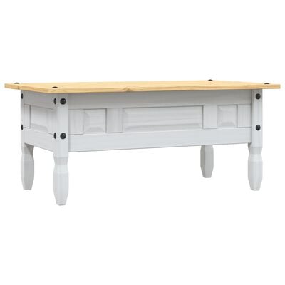 vidaXL Table basse Pin mexicain Gamme Corona Blanc 100x55x44 cm