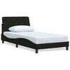 vidaXL Cadre de lit sans matelas noir 100x200 cm tissu
