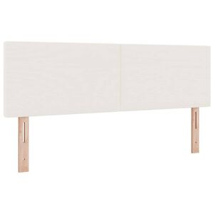 vidaXL T&ecirc;te de lit avec t&ecirc;te de lit Cr&egrave;me 160 cm Cuir synth&eacute;tique