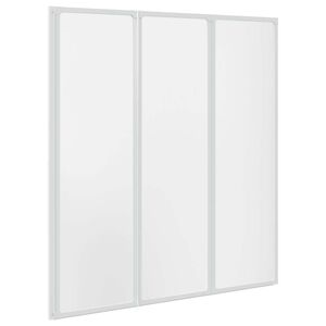 vidaXL Pare baignoire &agrave; 3 volets r&eacute;tractables 141 x 132 cm